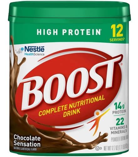 Boost Chocolate Rico En Prote Nas Polvo Mezcla De Bebida Env O Gratis