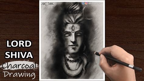 Lord Shiva Charcoal Drawing How To Draw Mahadev Bholenath Portrait