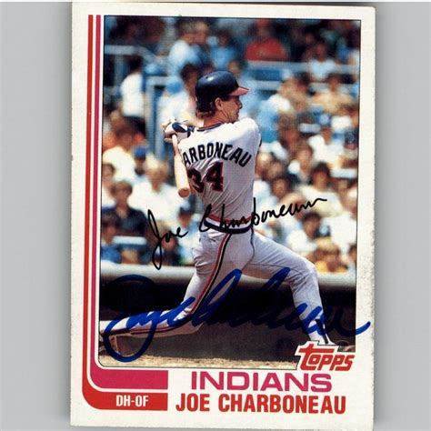 Joe Charboneau Signed Cleveland Indians 1982 Topps Baseball Card 630