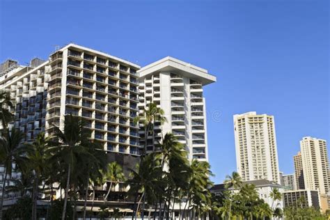 Waikiki beachfront hotels stock photo. Image of beachfront - 30476946