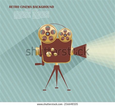 Grunge Retro Cinema Poster Vector Illustration Stock Vector Royalty