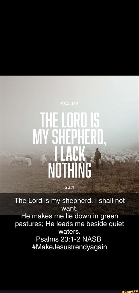 Psalms The Lord My Shepherd I Lack Nothing The Lord Is My Shepherd I