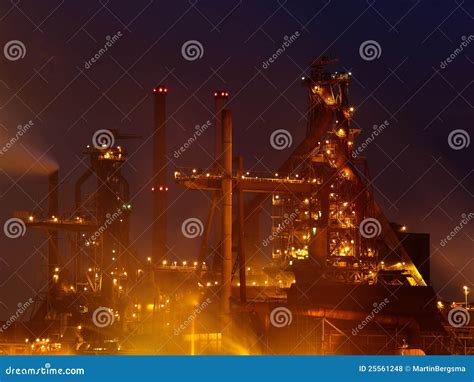 Industry View Late At Night Stock Photo Image Of Plant Complex 25561248