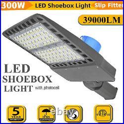 W Led Shoebox Parking Lot Light Commercial Outdoor Street Area Pole