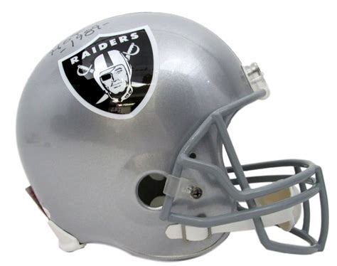 Art Shell Signed Oakland Raiders Full Size Helmet Inscribed Hof 1989