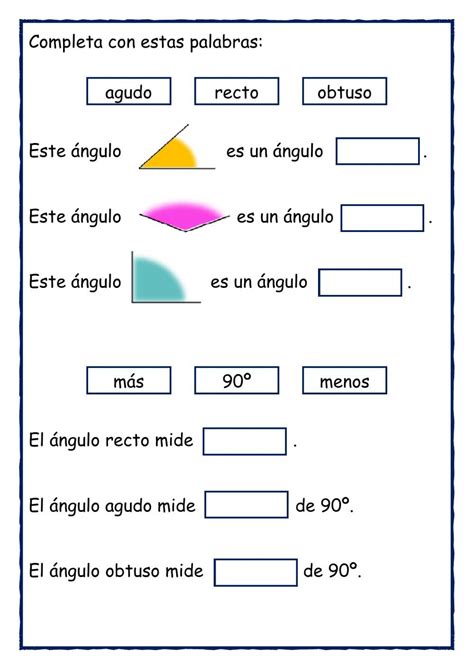 Mate Tipos De Ngulos Online Worksheet For Primaria Calculo De