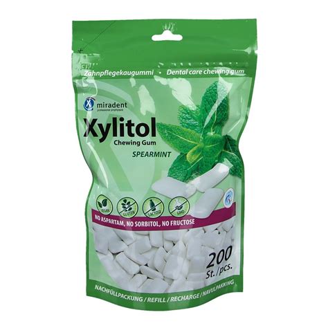 Miradent Xylitol Zahnpflegekaugummi Spearmint 200 St Shop Apotheke