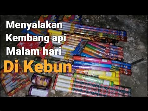 Menyalakan Kembang Api Roman Candle Dan Air Mancur Di Malam Hari Part 2