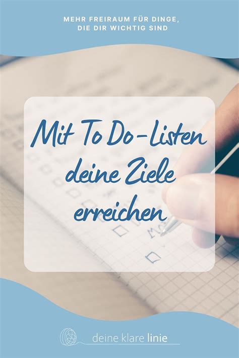 To Do Listen Richtig Nutzen