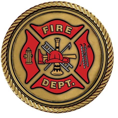 Fire Department Bronze Medallion – Military Medallions – Etched Brass ...