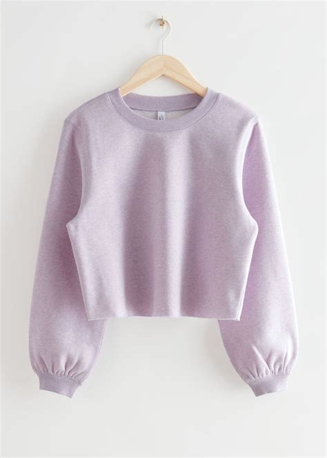 Boxy Jersey Sweater Lilac Sweatshirts And Hoodies And Other Stories Sweaters Sweatshirts