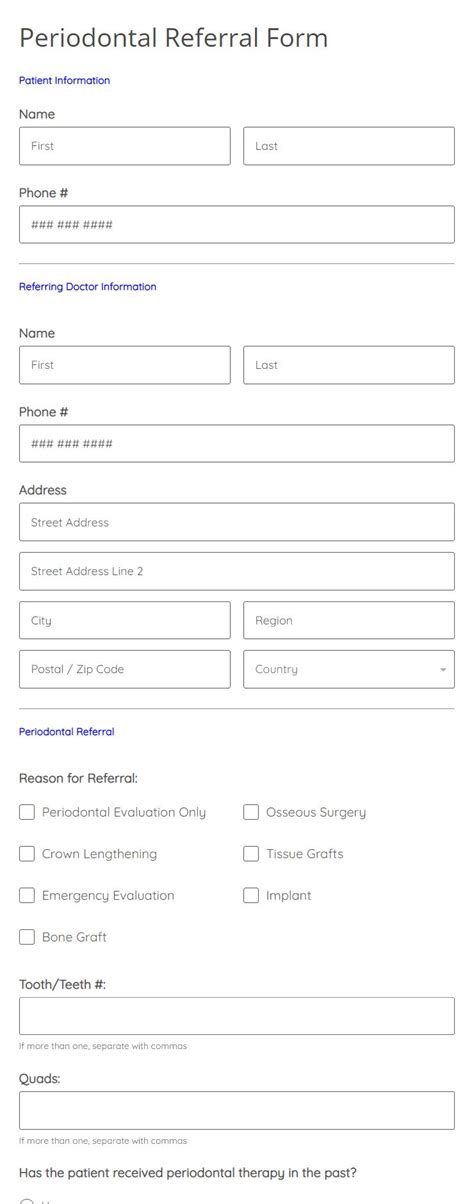 Free Psychology Referral Form Template 123formbuilder