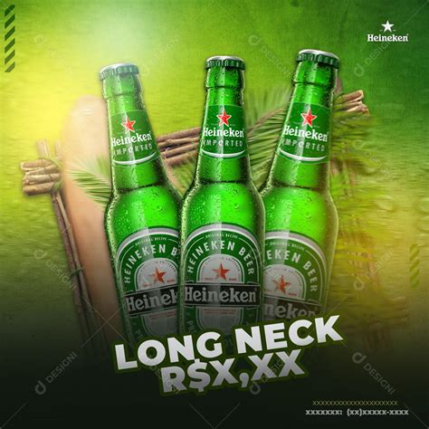 Heineken Long Neck Social Media Psd Editavel [download] Designi