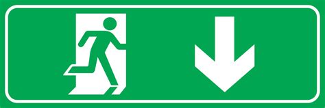 Down Arrow Exit Sign | K2K Signs Australia