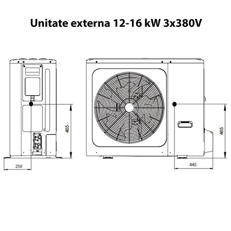 Pompa Caldura Split 16kW 380V R32 Cu Boiler 240L WiFi Leader