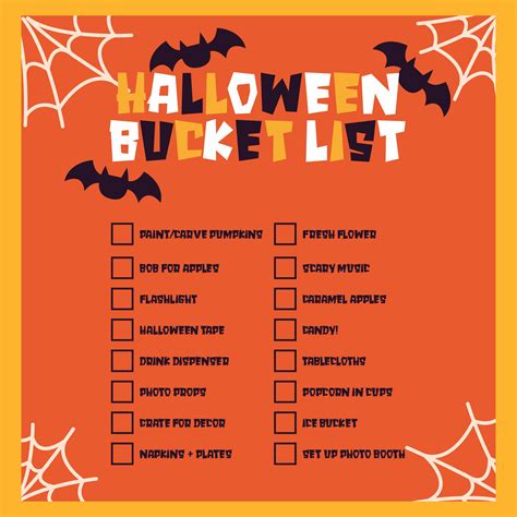 Halloween List Template