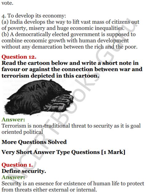 Pdf Ncert Solutions For Class 12 Political Science Chapter 7 Security