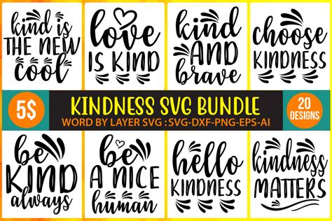 Kindness Svg Bundle Bundle · Creative Fabrica