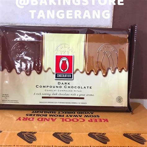 Jual Coklat Tulip Dark Chocolate Compound Cokelat Batang Murah Kg