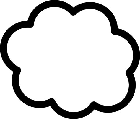 Simple Cloud Outline Clip Art at Clker.com - vector clip art online ...