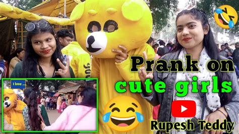 Teddy Bear Prank With Cute Girl🤪 Funny Video 😂😂 Teddybear Prank