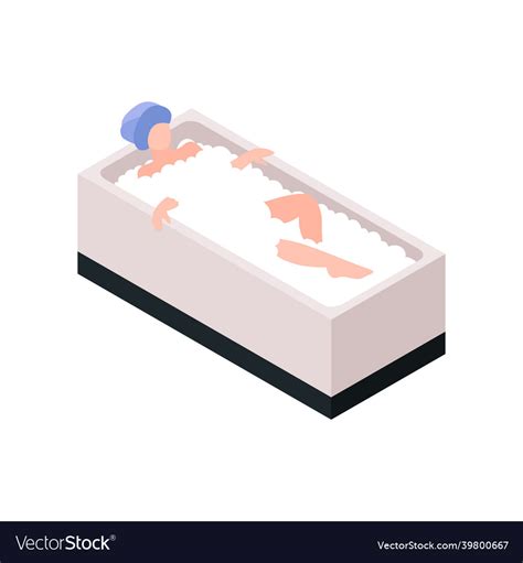 Woman Taking Bath Royalty Free Vector Image Vectorstock