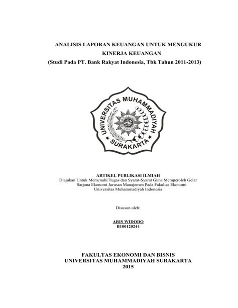 Analisis Laporan Keuangan Untuk Mengukur Kinerja