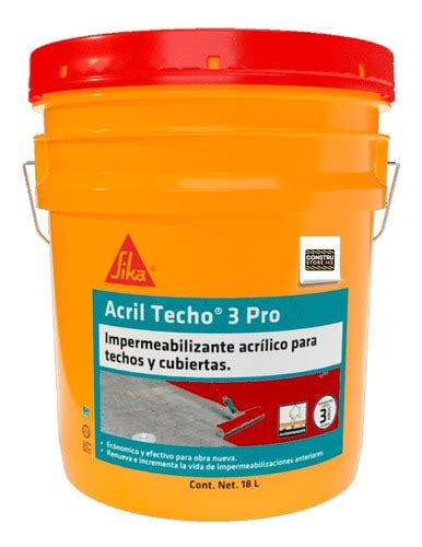 Acril Techo Pro Imper Rojo Terracota L Sika Construstore Mx