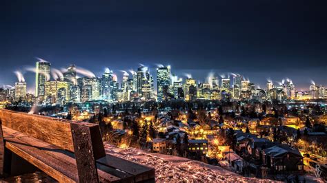 Calgary Winter Skyline - HDR by eibbor on DeviantArt