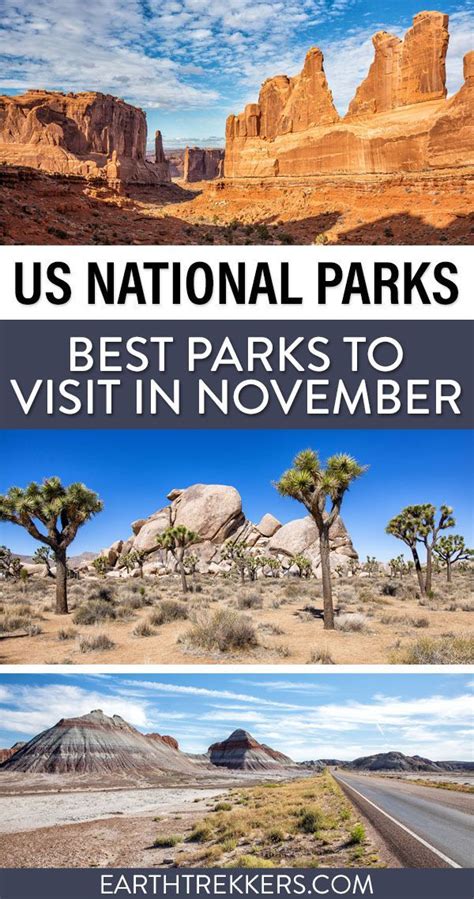 The Best Parks To Visit In November With Text Overlay That Reads Us