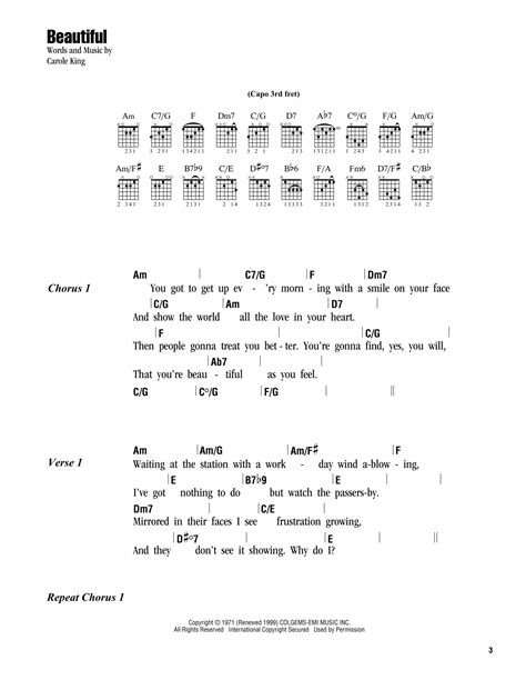 Beautiful by Carole King - Guitar Chords/Lyrics - Guitar Instructor