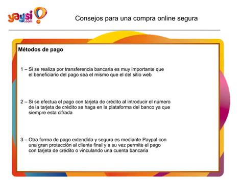 Consejos Para Una Compra Online Segura Ppt