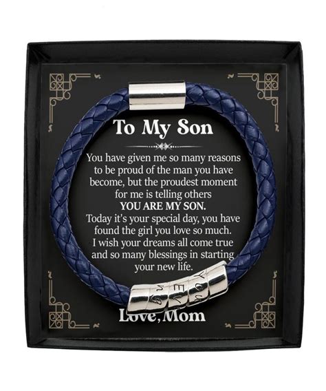 Bracelet For Son On Wedding Day Wedding Gift For Son From Mom Mother