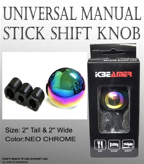 Jdm Neo Chrome Ball Style Manual Stick Shift Gear Drift Shape Shift