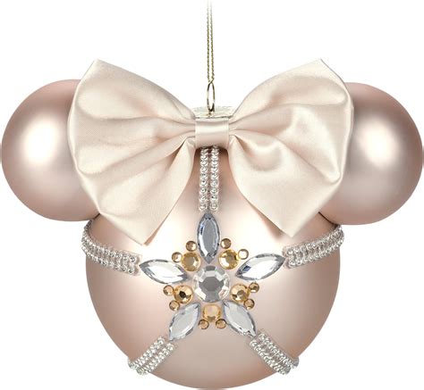 Amazon Disney Santa Minnie Mouse Glass Dome Sketchbook Ornament