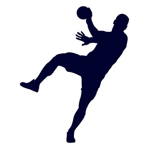 Jumping Man Handball Player People Silhouette AD Handball Man