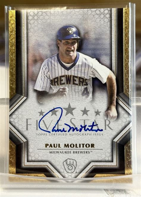 Topps Five Star Autographs Paul Molitor Milwaukee Brewers Ebay