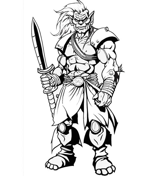 Fantasy Creature Coloring Pages - Orcs