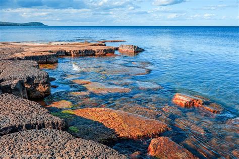 Fotokonst Natur Sk Rg Rd Erroderad Klippa Vid Havet Sk Ne Mats