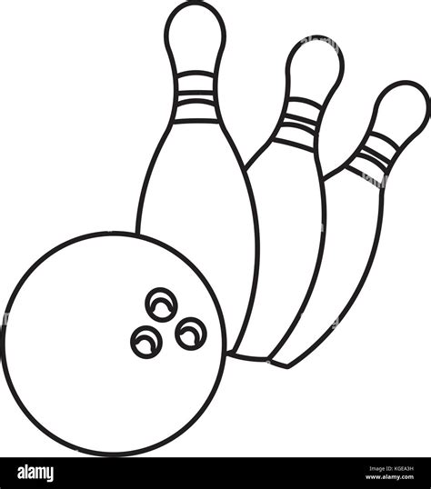 Bowling Ball And Pins Stock Vector Image Art Alamy