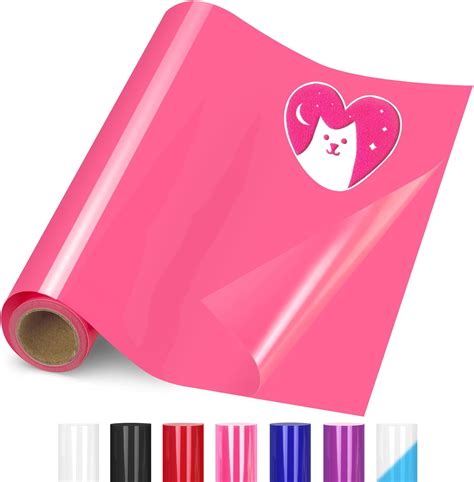 Lzerking Puff Vinyl Heat Transfer 10in X 6ft 3d Hot Pink