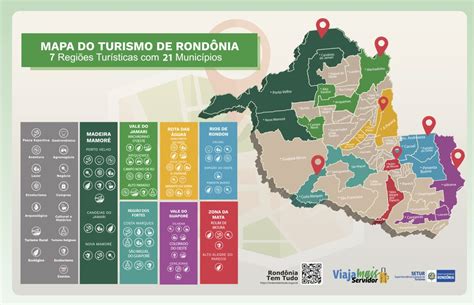 Turismo Mapa De Regionaliza O Governo Do Estado De Rond Nia