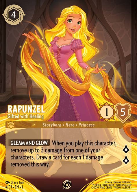 Rapunzel Gifted With Healing Disney Lorcana Card Details