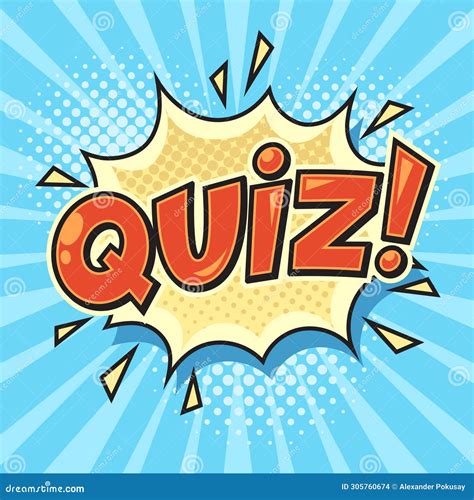 Quiz Word Pop Art Vector Hand Drawn Illustration Stock Vector - Illustration of show, contest ...