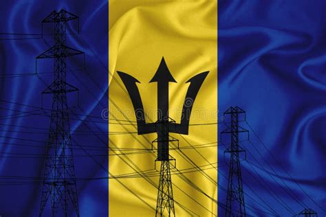 Bandera De Barbados En El Fondo Ilustraci N Conceptual Y Silueta De Una