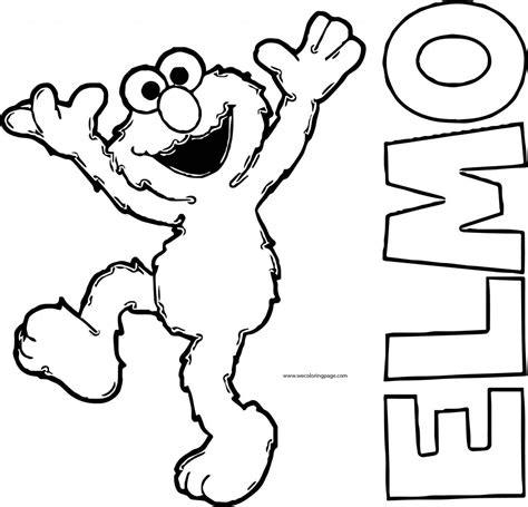 Elmo From Sesame Street Coloring Page - Wecoloringpage.com