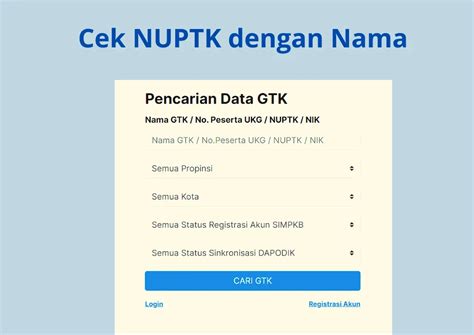 Cara Mudah Cek Nuptk Dengan Nama Bagi Guru Via Online Quipper Blog