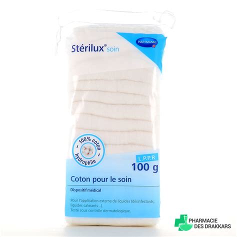 Sterilux coton hydrophile Nettoyage et désinfection de la peau