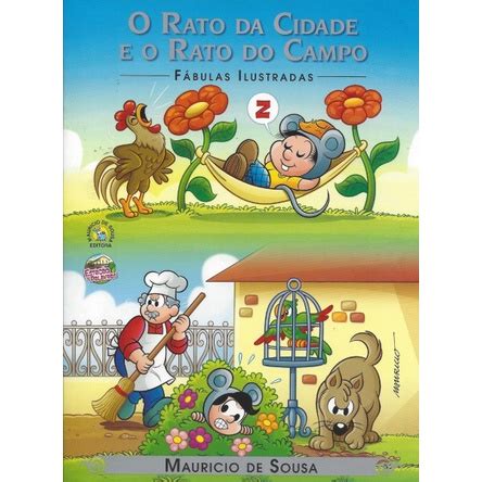 Fábulas Ilustradas Turma da Mônica O Rato do Campo e o Rato da Cidade