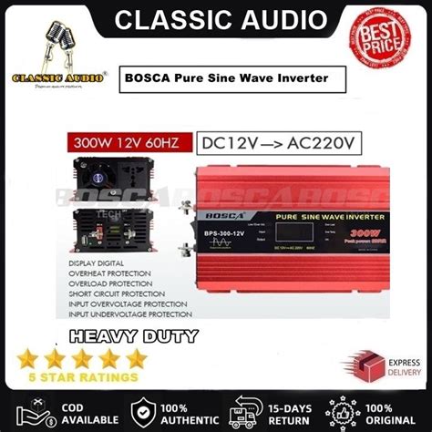 Bosca By Classic Audio Pure Sine Wave Inverter Super Heavy Duty Bps